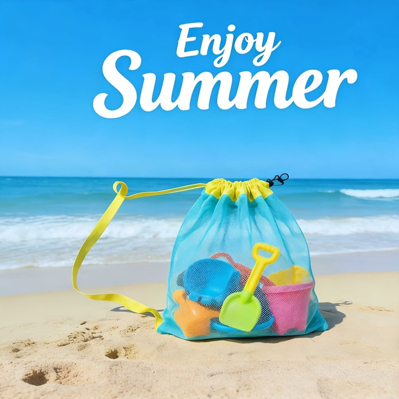 Beach Towel Large - Extra Large Drawstring Mesh Crossbody Beach