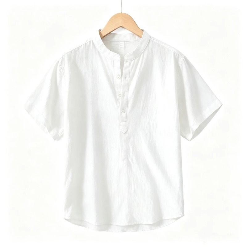 Summer Mens Short Sleeve Shirt - مراجعة Linen Shirt Breathable وسعره