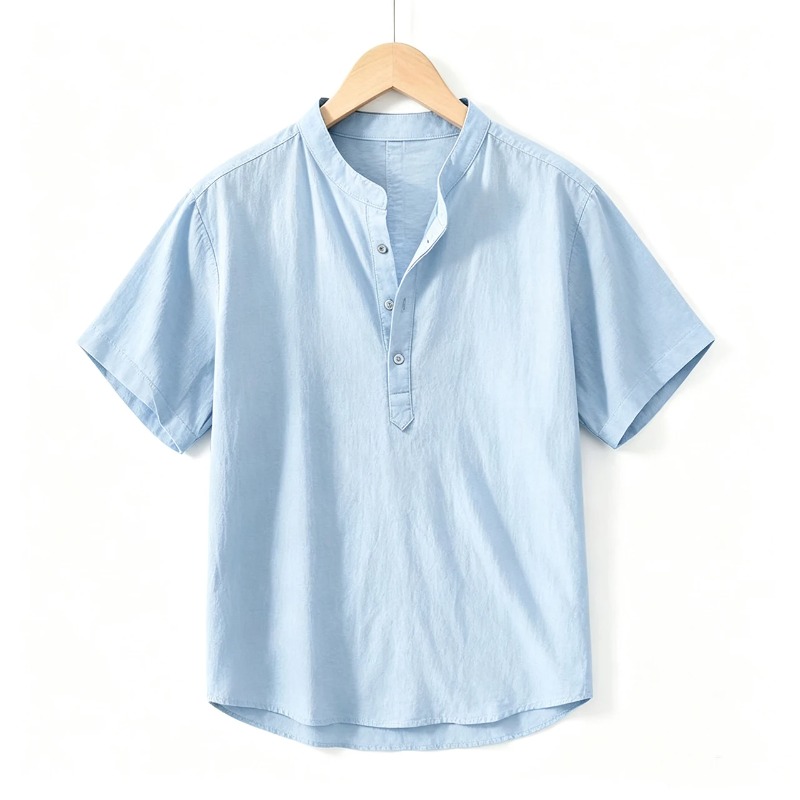 Summer Mens Short Sleeve Shirt - مراجعة Linen Shirt Breathable وسعره