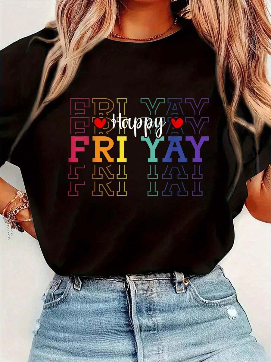 Funny Friday Lover Graphic Pri - مراجعة Tee Graphic Print وسعره