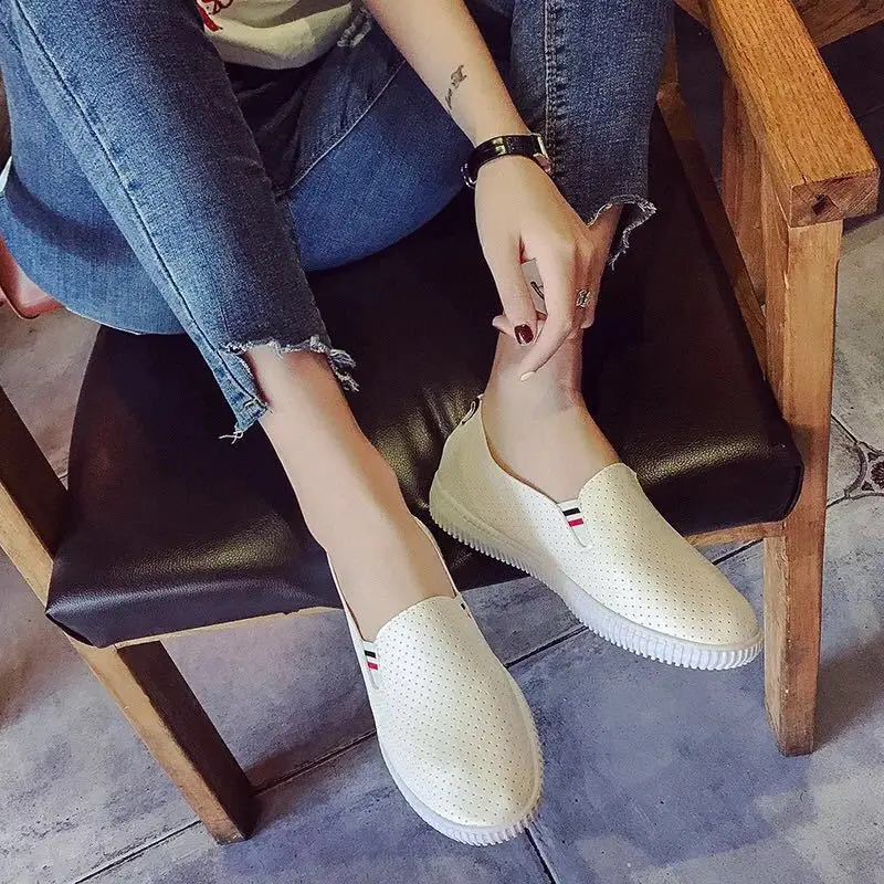 Women Sneakers White Flats Cut - مراجعة Espadrille Slip On وسعره