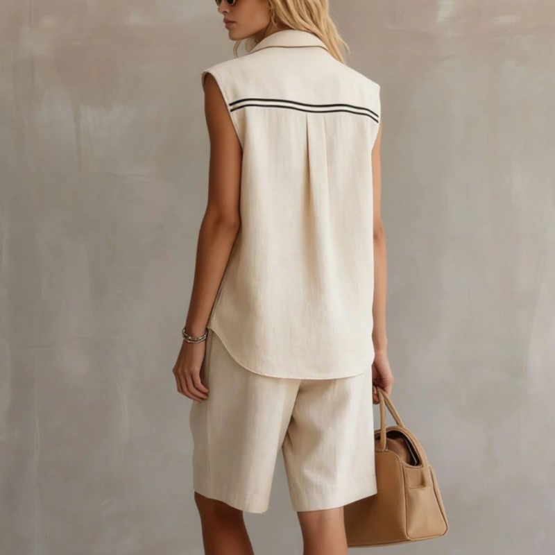Summer Fashion Solid Linen Ble - مراجعة Shirt Camp Collar وسعره