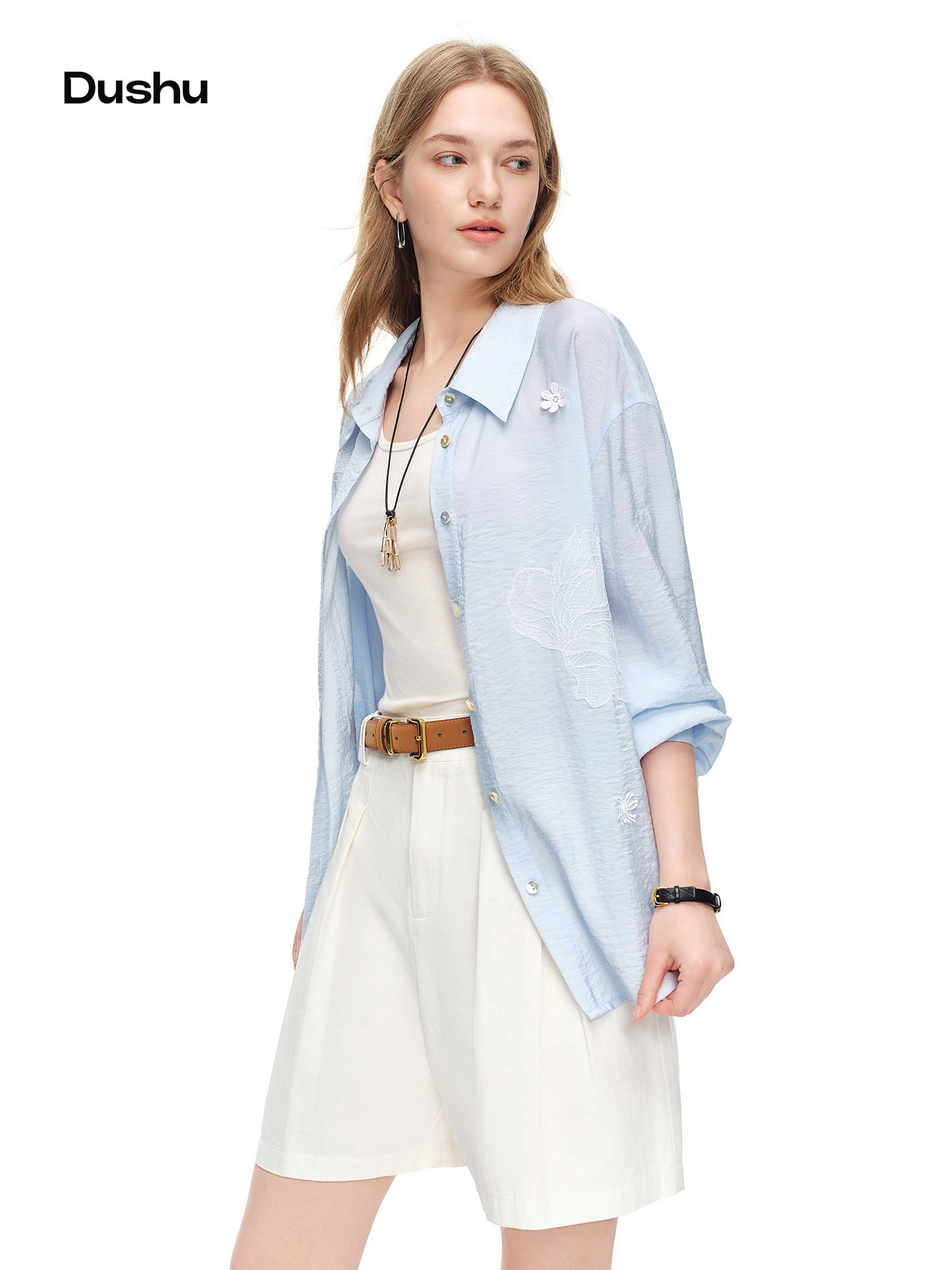 DUSHU 2026 Summer Women's Ligh - مراجعة Resort Shirt Floral وسعره