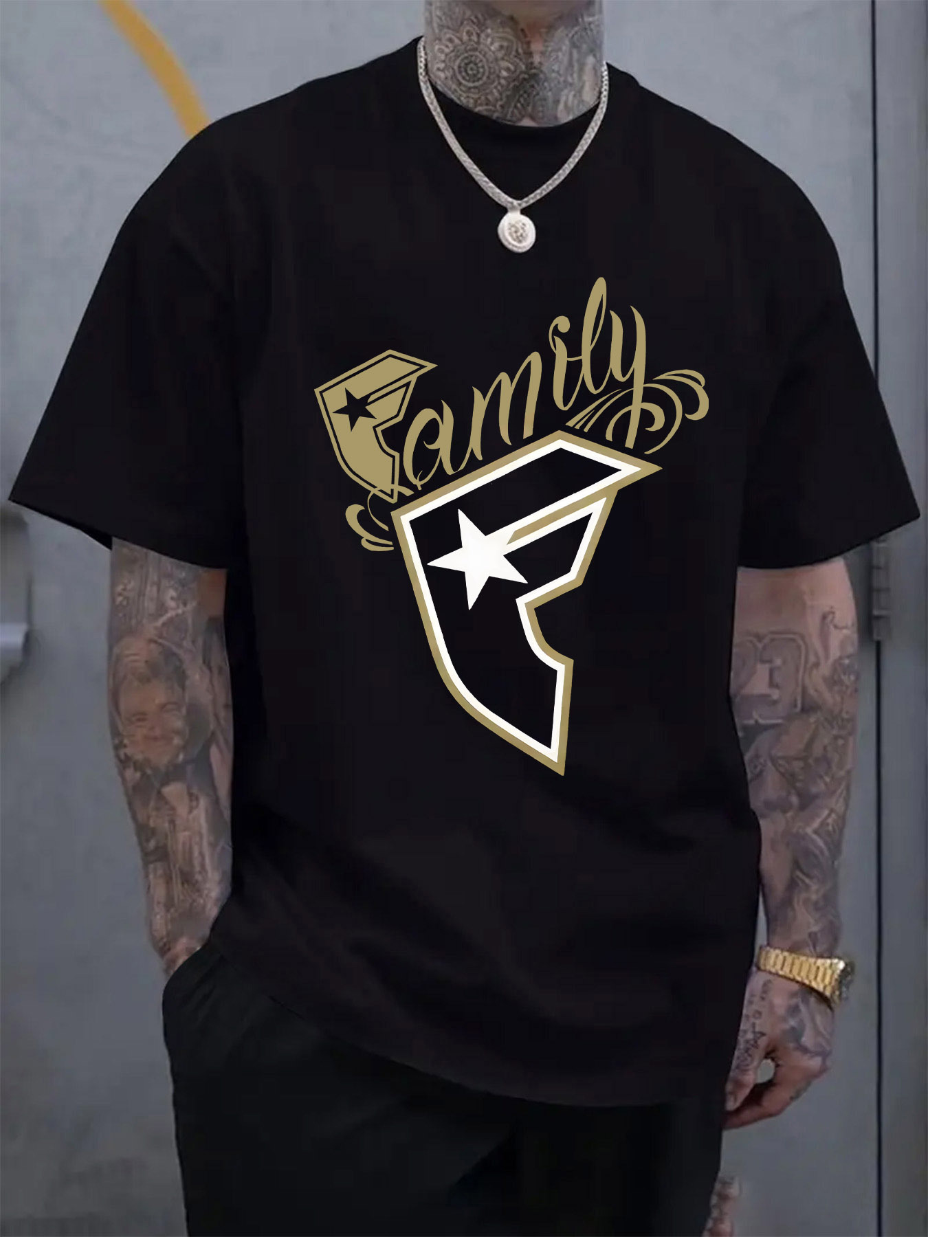 Men's Casual T-Shirt Family Gr - مراجعة Tee Graphic Print وسعره
