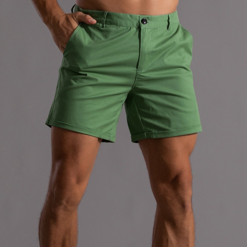 Men Slim Fit Chino Shorts Roll - مراجعة Shorts Chino Slim وسعره