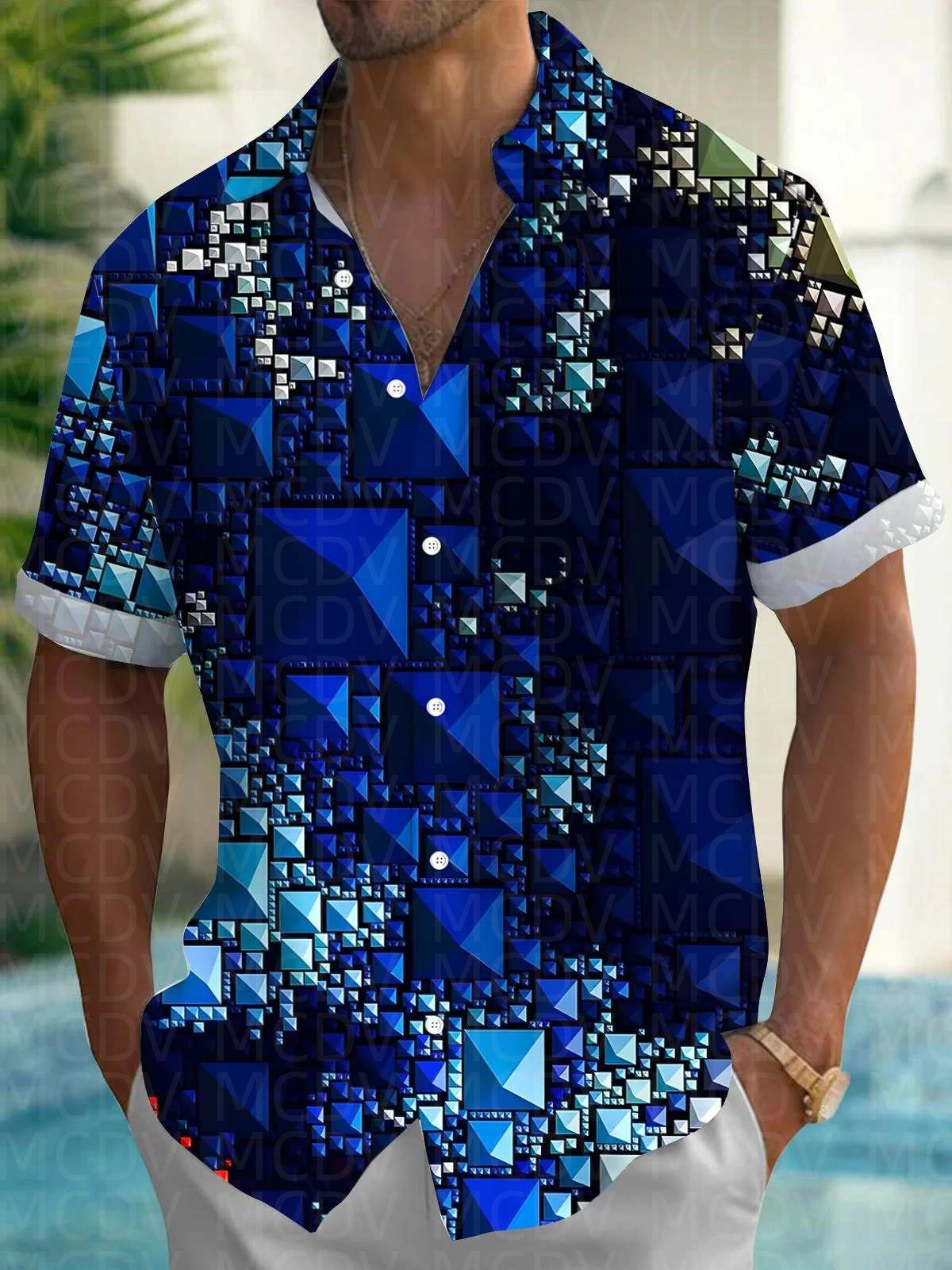 Sun Pattern Style Men's Hawaii - مراجعة Shirt Camp Collar وسعره
