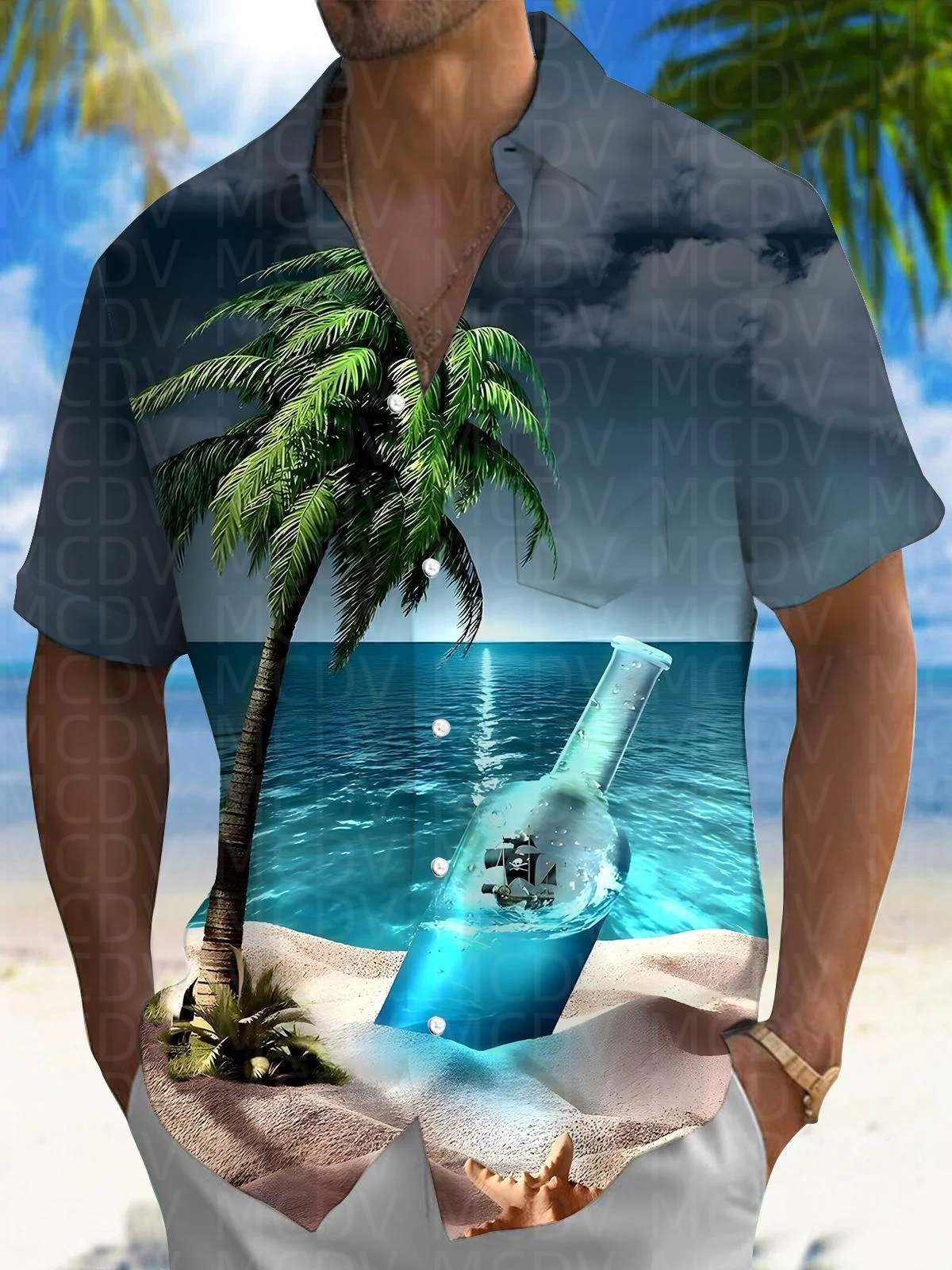 Trump Pattern Men's Hawaiian S - مراجعة Shirt Camp Collar وسعره