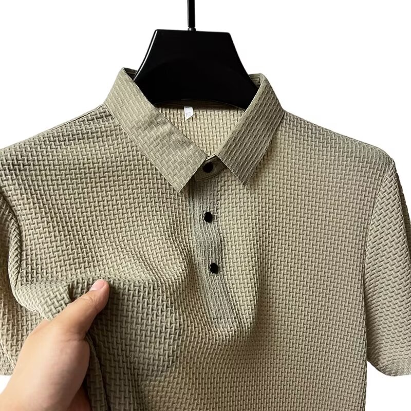 Summer New Men's Lop-up Hollow - مراجعة Polo Shirt Pique وسعره
