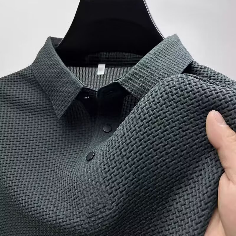 Summer New Men's Lop-up Hollow - مراجعة Polo Shirt Pique وسعره
