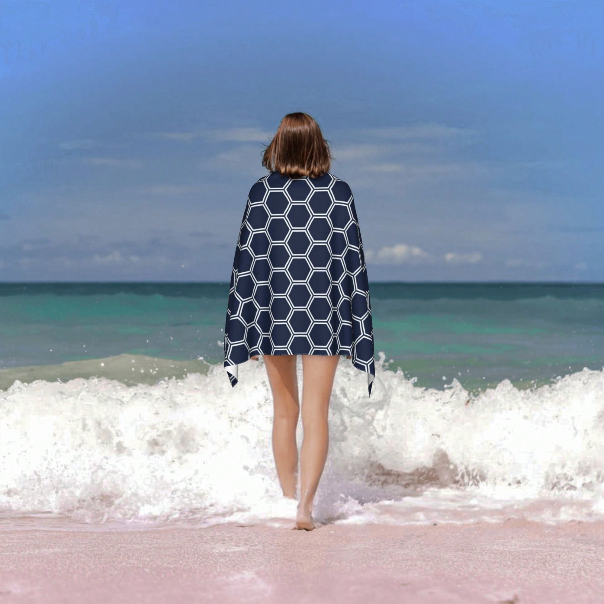 Geometric Pattern Cla1ssic StY - مراجعة Beach Towel Large وسعره