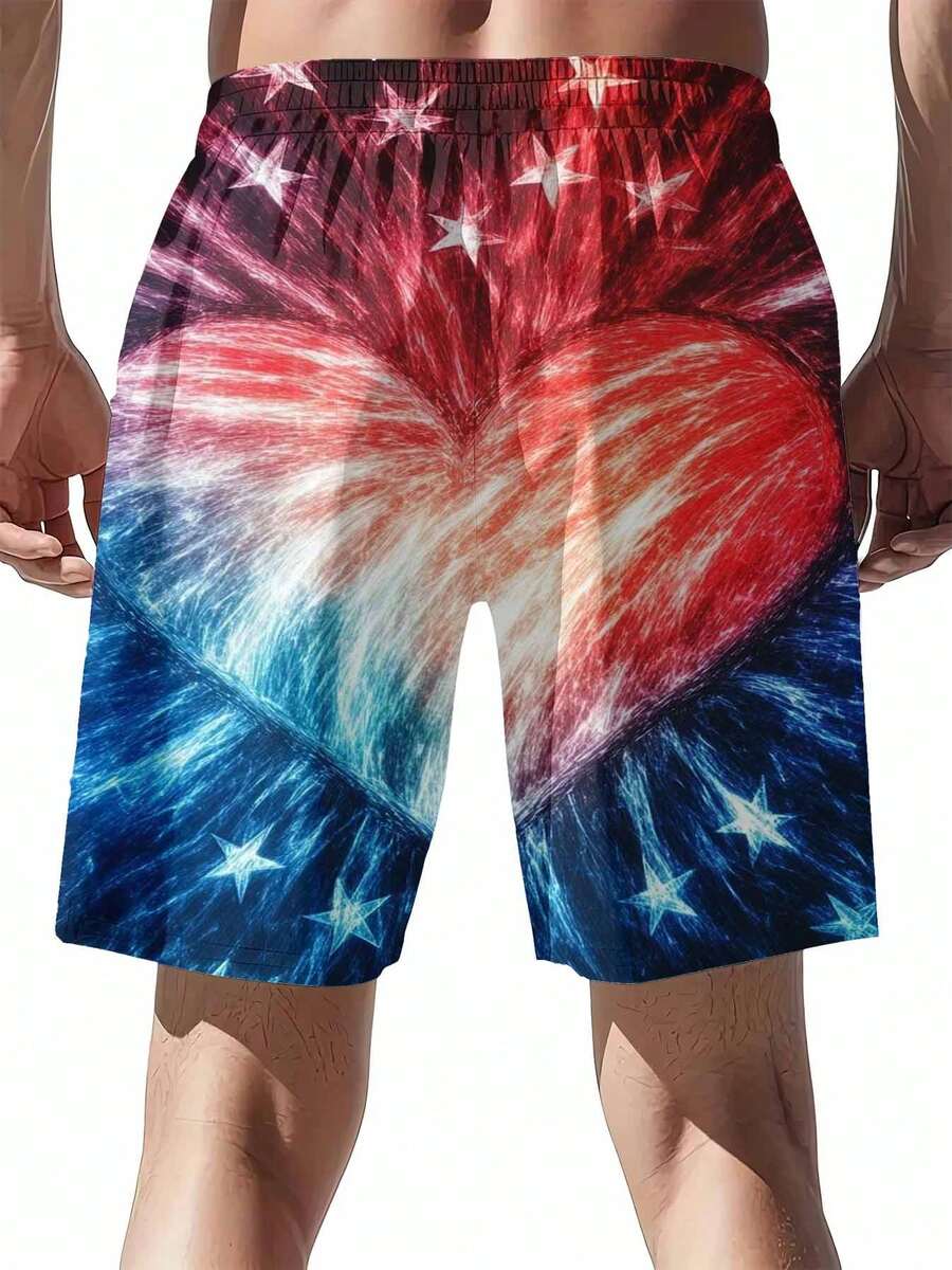 American Flag Print Swim Trunk - مراجعة Swim Trunk Quick Dry وسعره