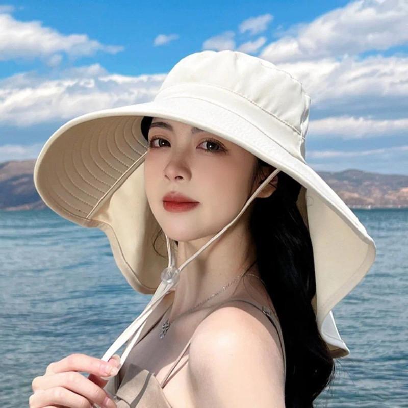 Outdoor UV Anti Neck Protectio - مراجعة Bucket Hat Straw وسعره