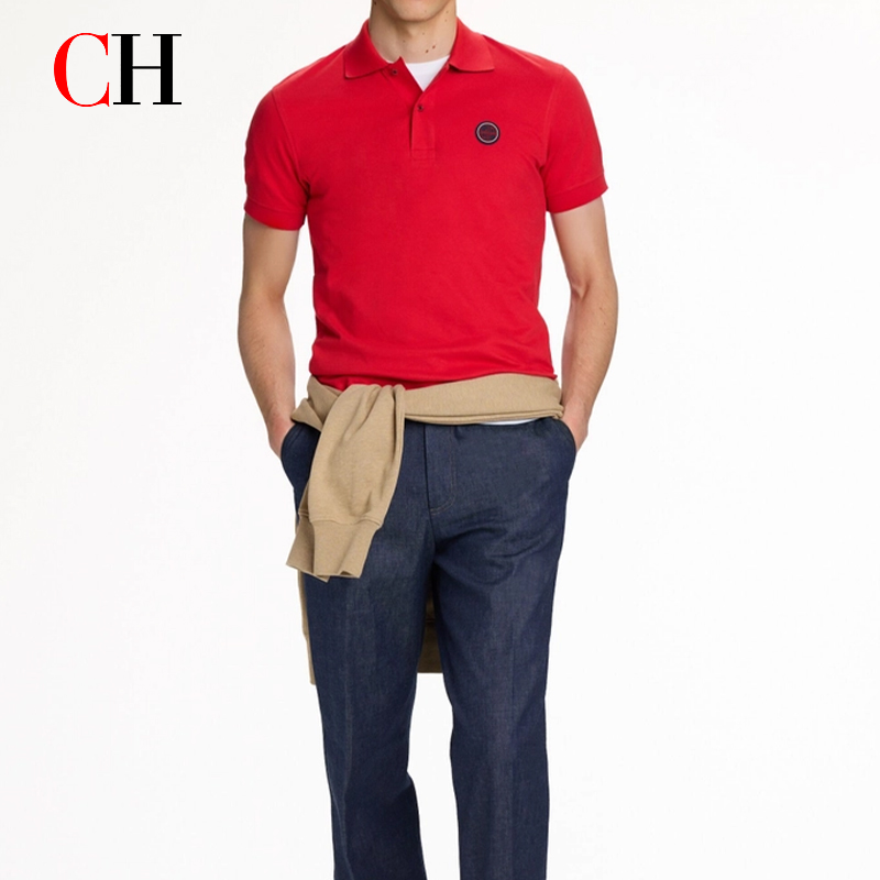 CH Red Accent Circular Rubber  - مراجعة Polo Shirt Pique وسعره