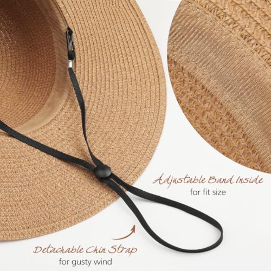 Trifabricy Beach Sun Straw Hat - مراجعة Packable Hat Nylon وسعره