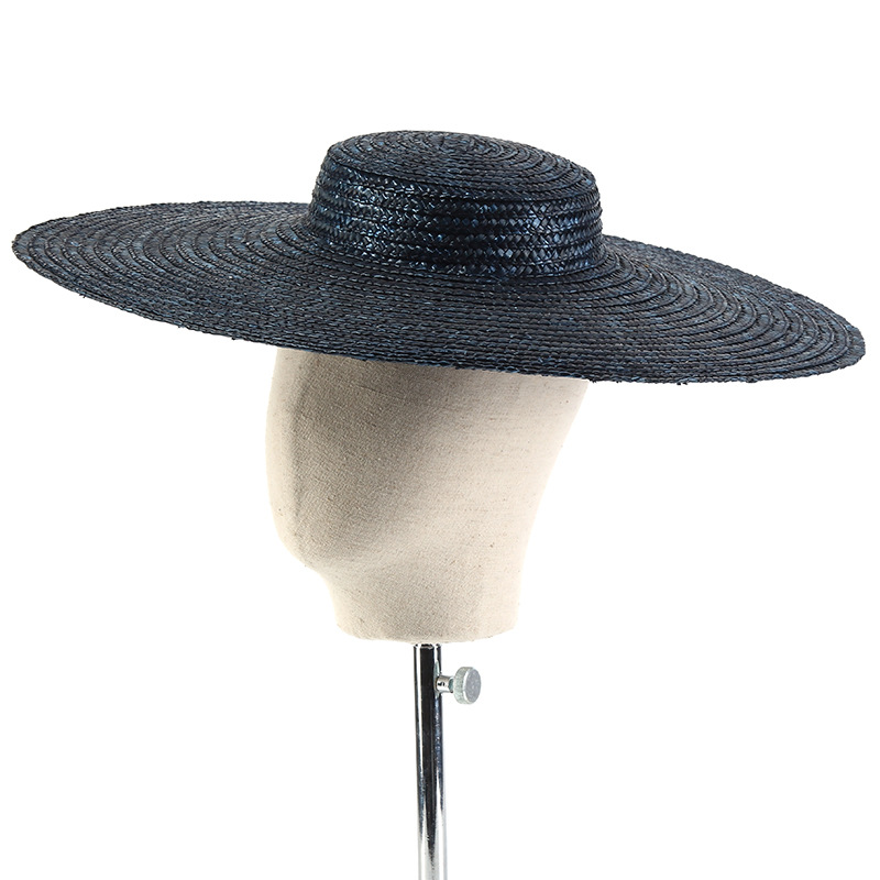 15cm Wide Brim Straw Hat Flat  - مراجعة Bucket Hat Straw وسعره