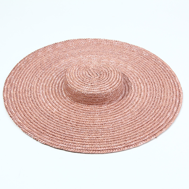 15cm Wide Brim Straw Hat Flat  - مراجعة Bucket Hat Straw وسعره