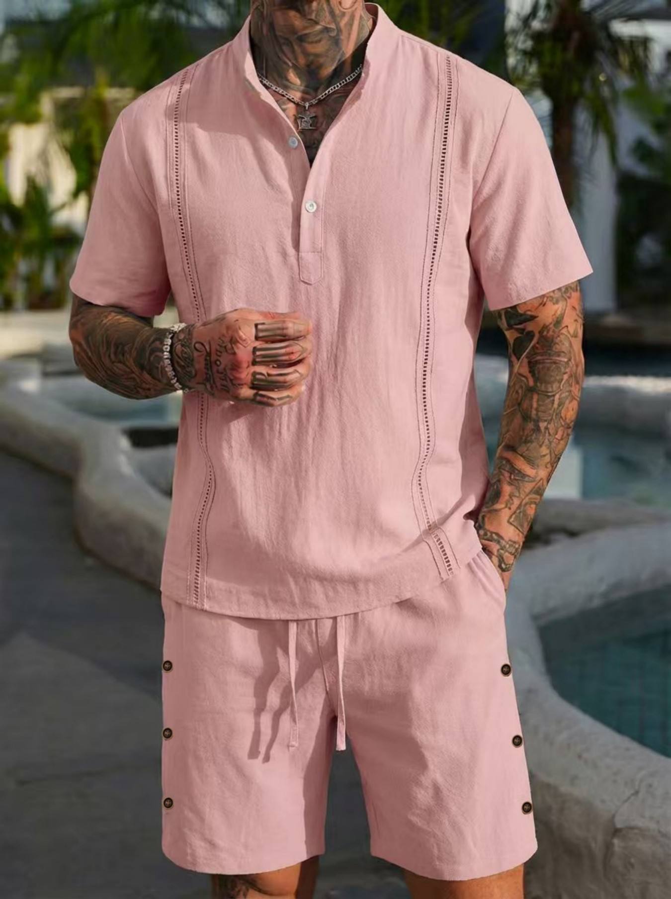 2026 men's summer beach casual - مراجعة Short Linen Drawstring وسعره