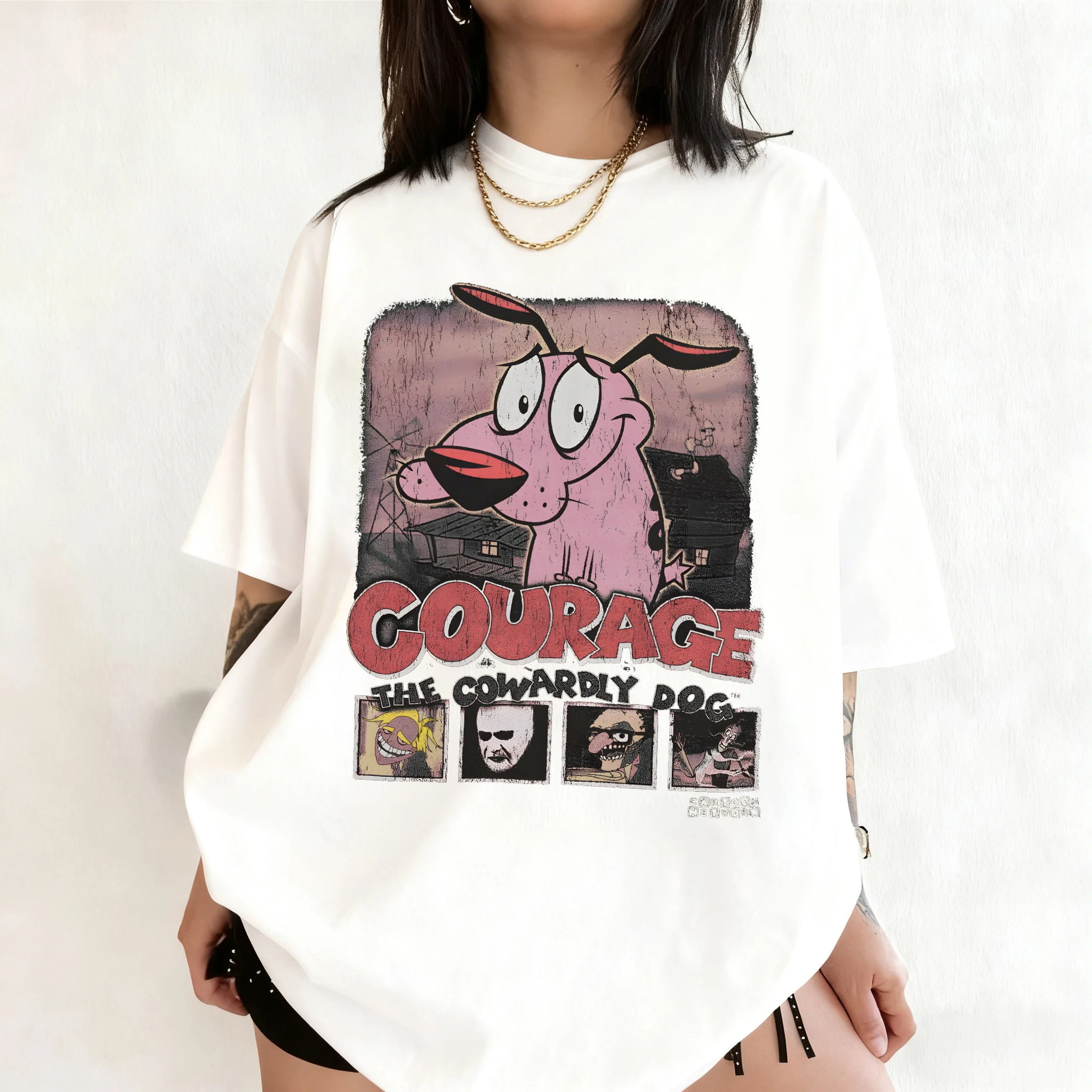 Summer Vintage Courage The Cow - مراجعة Tee Graphic Print وسعره