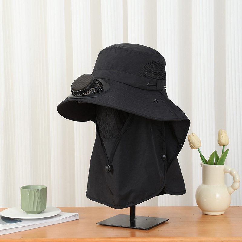 Men Solar Fan Hat Wide Brim UP - مراجعة Bucket Hat Straw وسعره