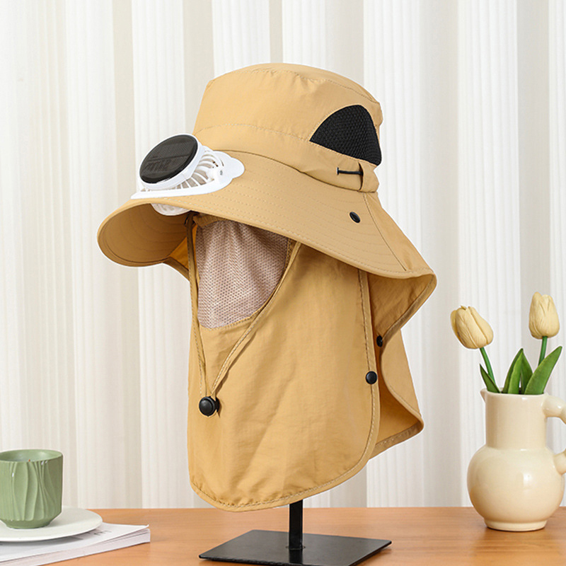 Men Solar Fan Hat Wide Brim UP - مراجعة Bucket Hat Straw وسعره