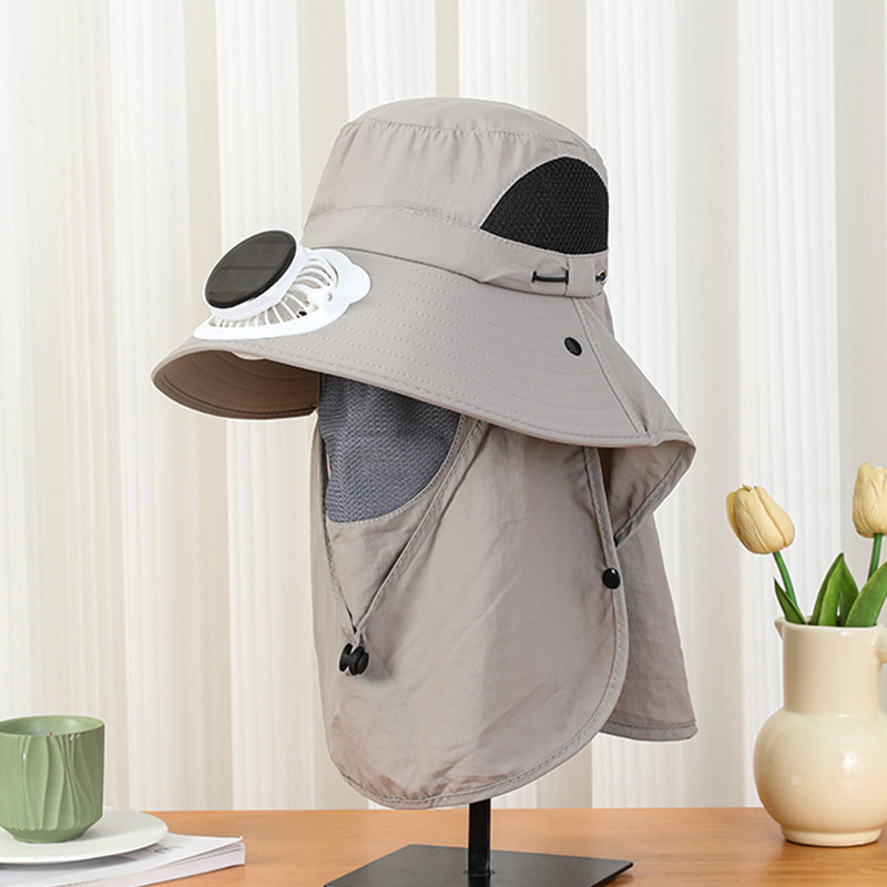 Men Solar Fan Hat Wide Brim UP - مراجعة Bucket Hat Straw وسعره