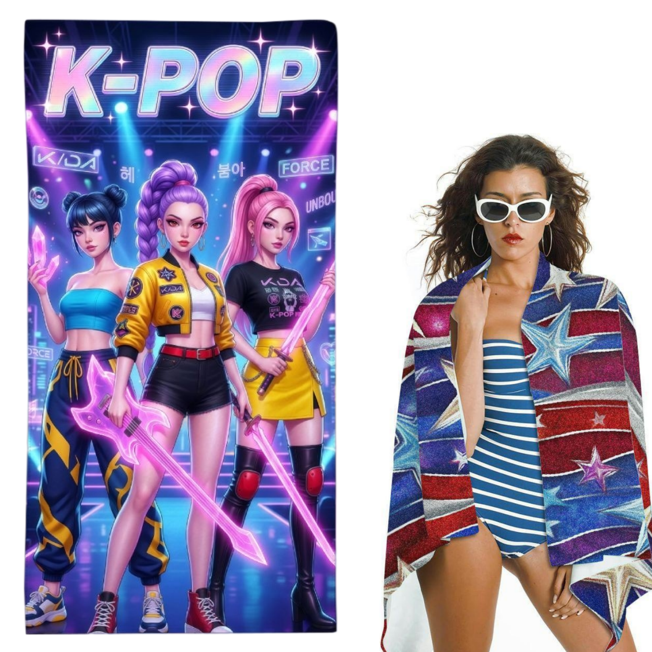 K-Pop Idol Print Large Size Be - مراجعة Beach Towel Large وسعره