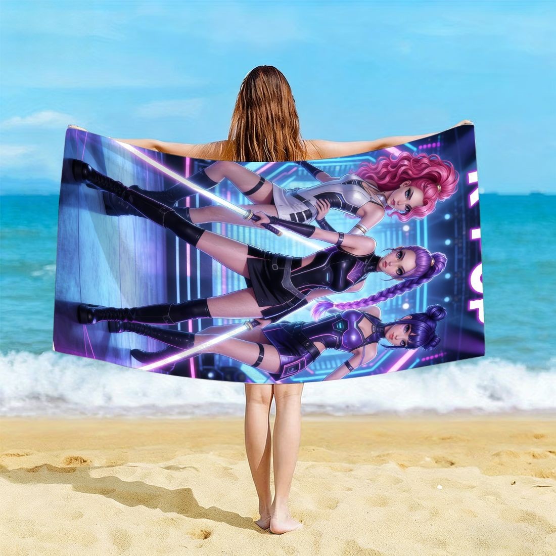 K-Pop Idol Print Large Size Be - مراجعة Beach Towel Large وسعره