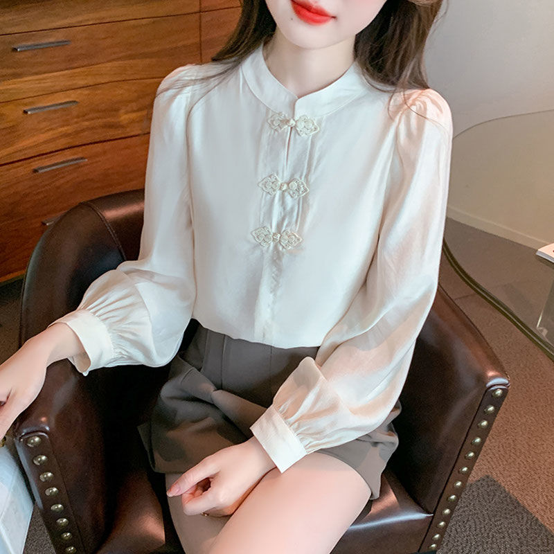 New Chinese Style Stand Up Col - مراجعة Shirt Camp Collar وسعره