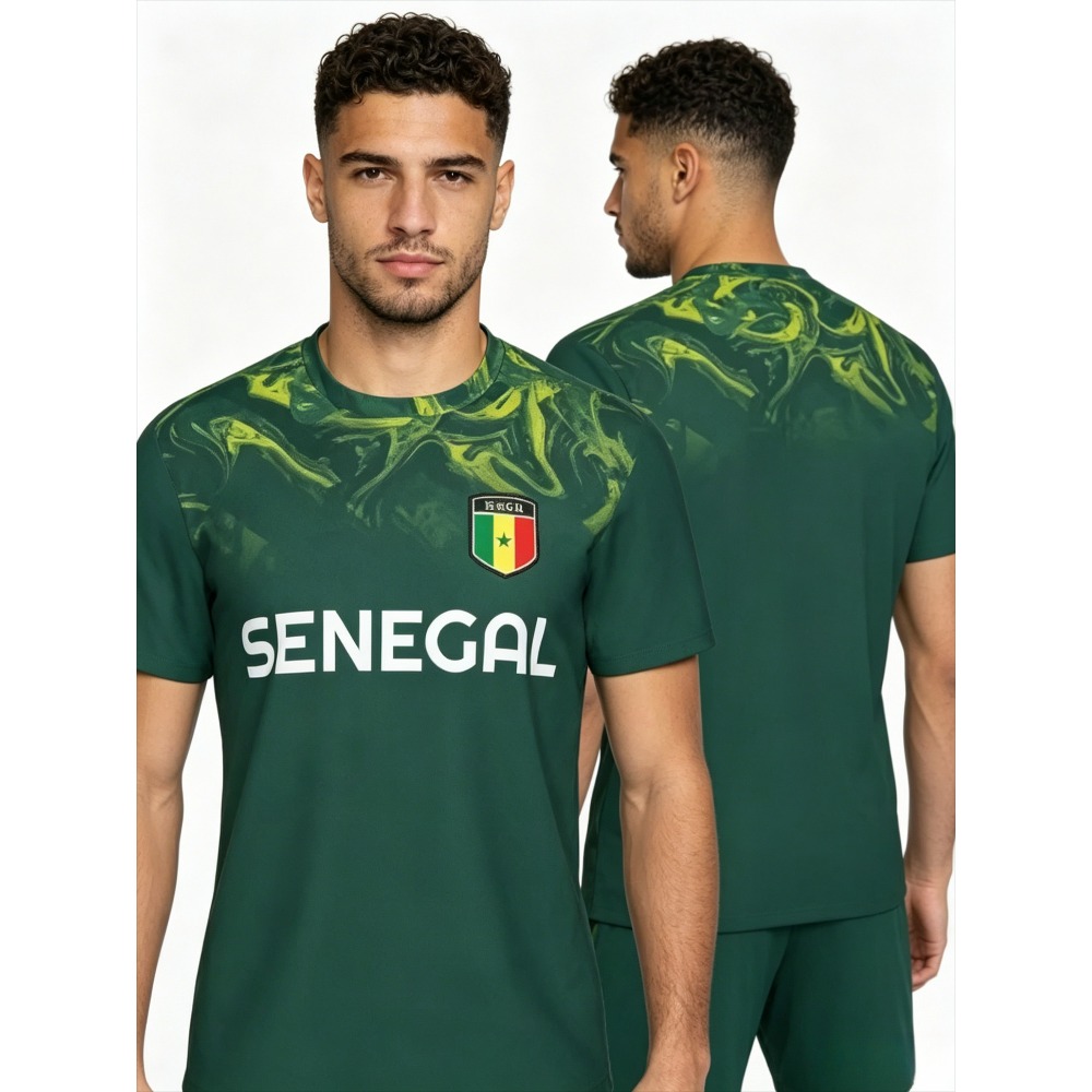 2026 New Summer Senegal Flag G - مراجعة Tee Graphic Print وسعره