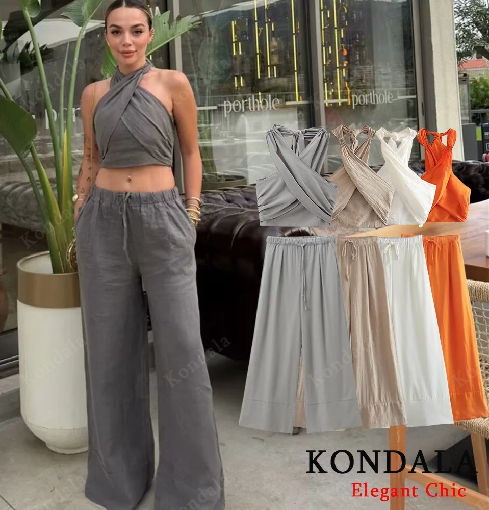 KONDALA Sexy Casual Crossover  - مراجعة Short Linen Drawstring وسعره