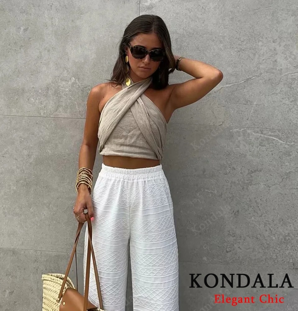 KONDALA Sexy Casual Crossover  - مراجعة Short Linen Drawstring وسعره