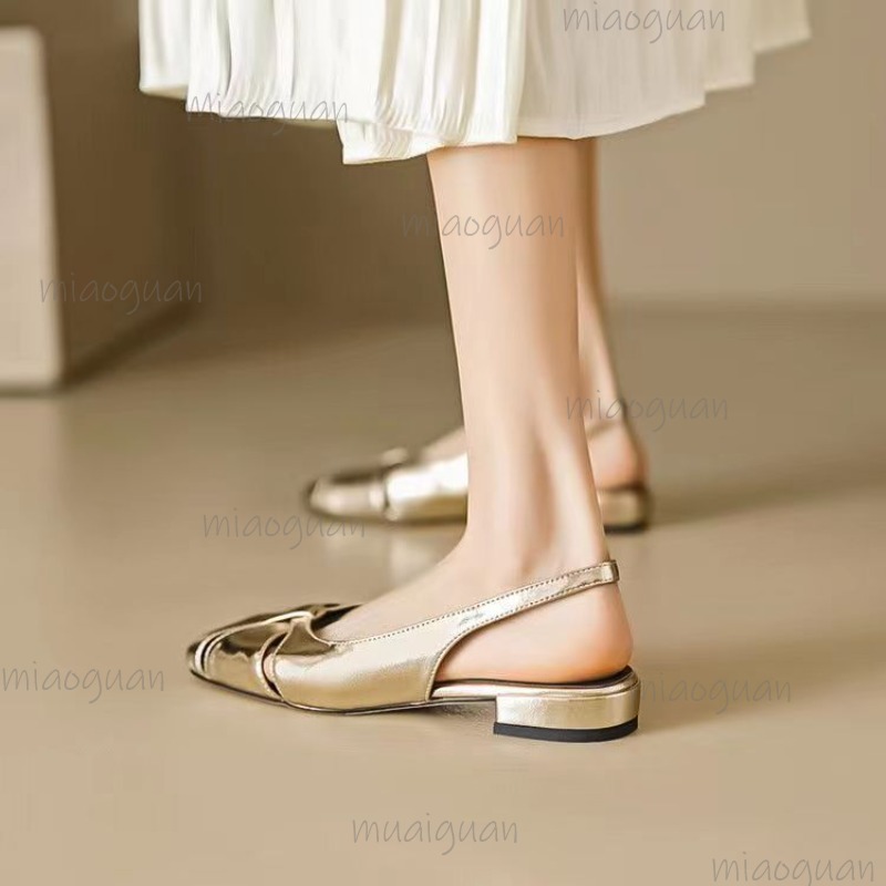 Cover Toe Low Heel Pumps Women - مراجعة Casual Sandal Leather وسعره
