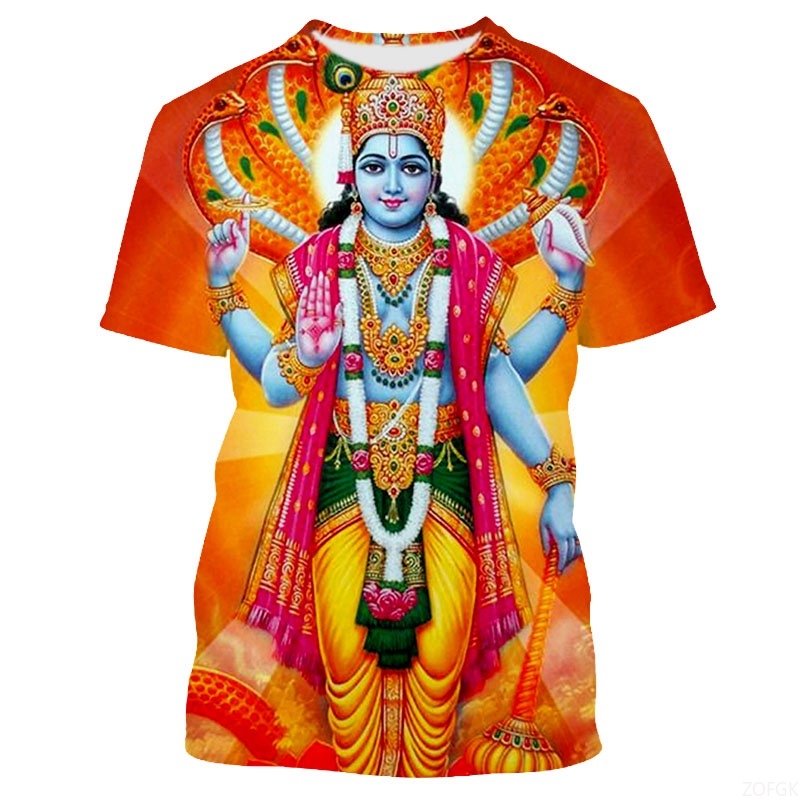 Summer Fashion Indian Deities  - مراجعة Tee Graphic Print وسعره