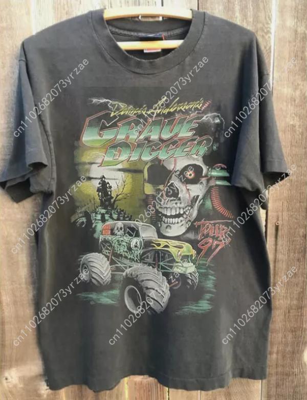 Grave Digger Monster Jam Retro - مراجعة Linen Shirt Breathable وسعره