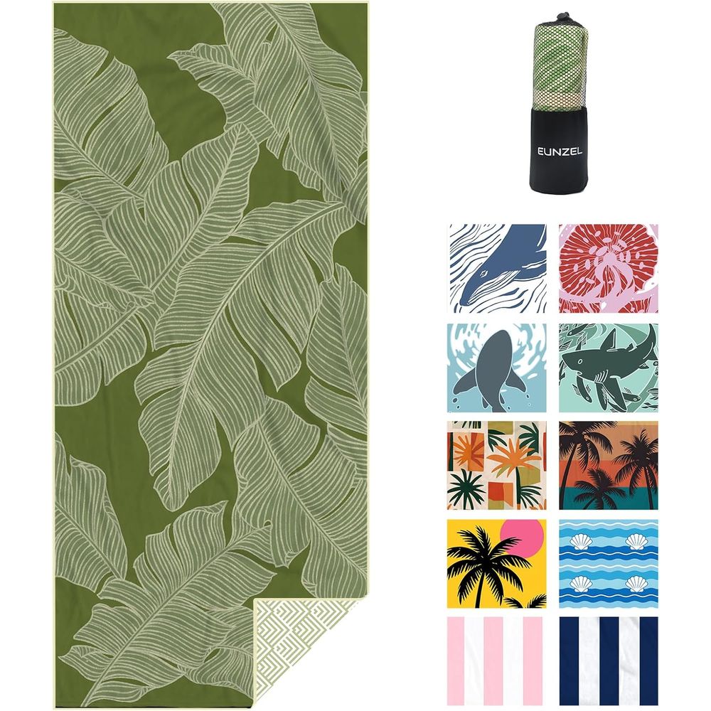 Large Quick-Dry Sand-Free Beac - مراجعة Beach Towel Large وسعره