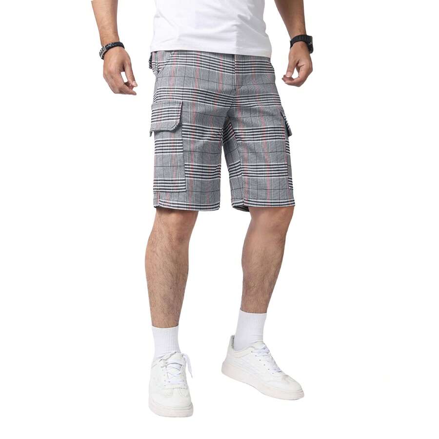 Mens Slim Fit Stretch Plaid Dr - مراجعة Shorts Chino Slim وسعره