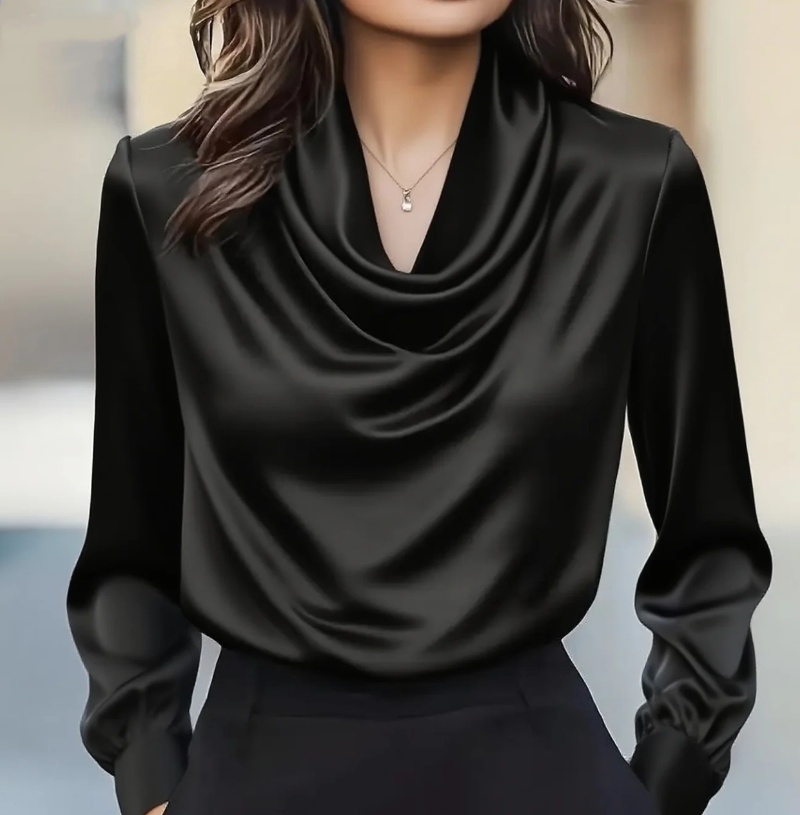 Autumn fashion elegant tempera - مراجعة Shirt Camp Collar وسعره