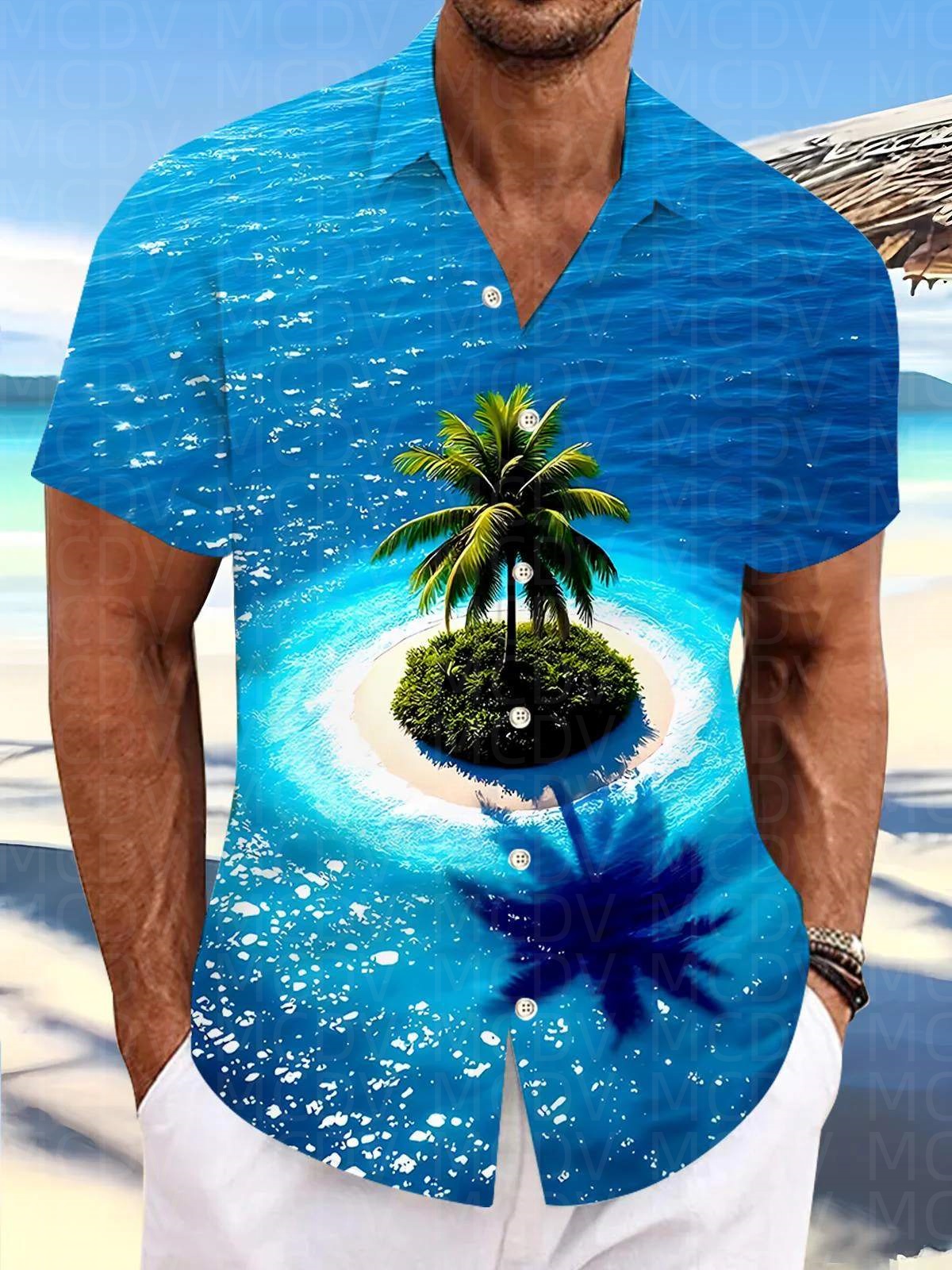 Motorcycle Pattern Men's Hawai - مراجعة Shirt Camp Collar وسعره