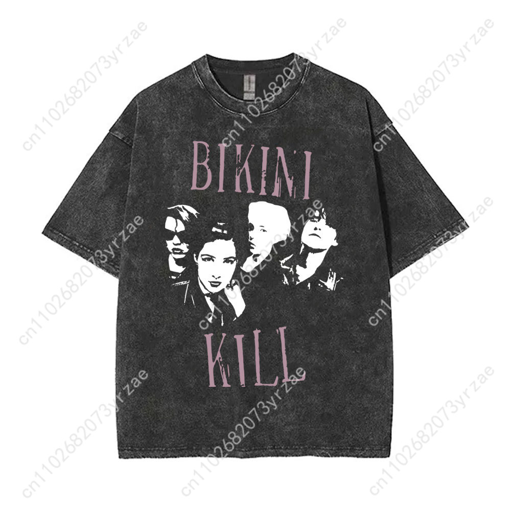 Bikini Kill Retro Wash Tshirt  - مراجعة Linen Shirt Breathable وسعره