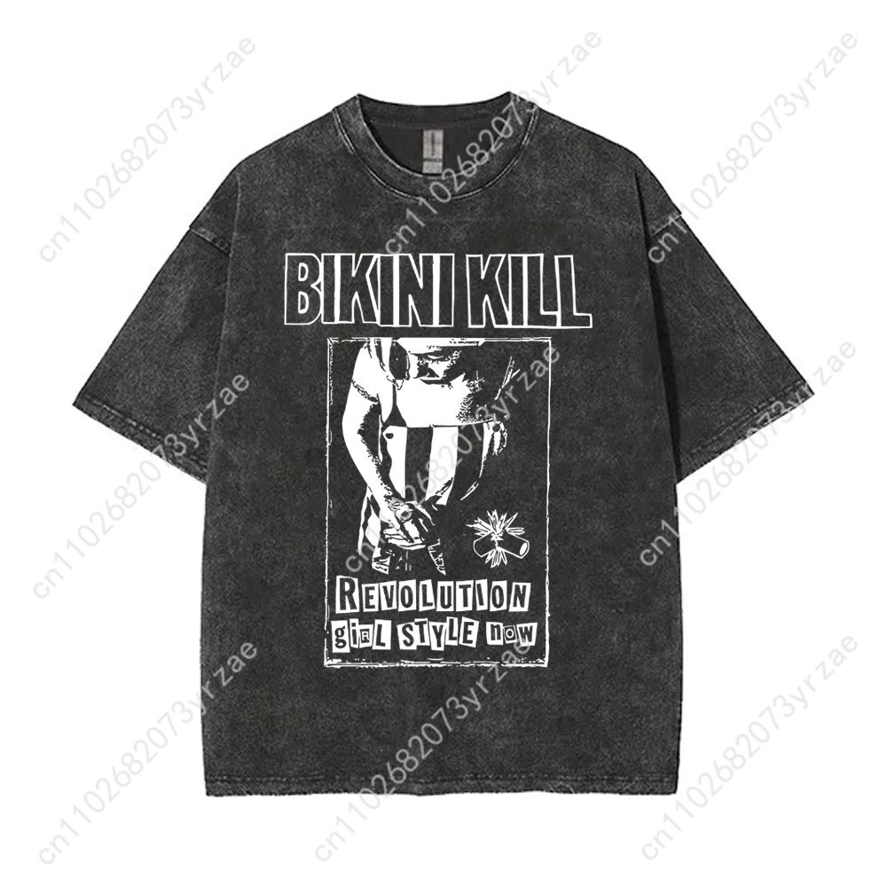 Bikini Kill Retro Wash Tshirt  - مراجعة Linen Shirt Breathable وسعره