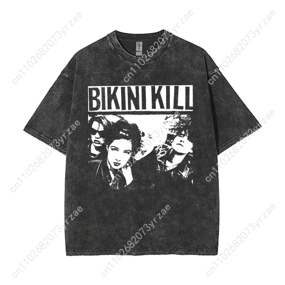 Bikini Kill Retro Wash Tshirt  - مراجعة Linen Shirt Breathable وسعره