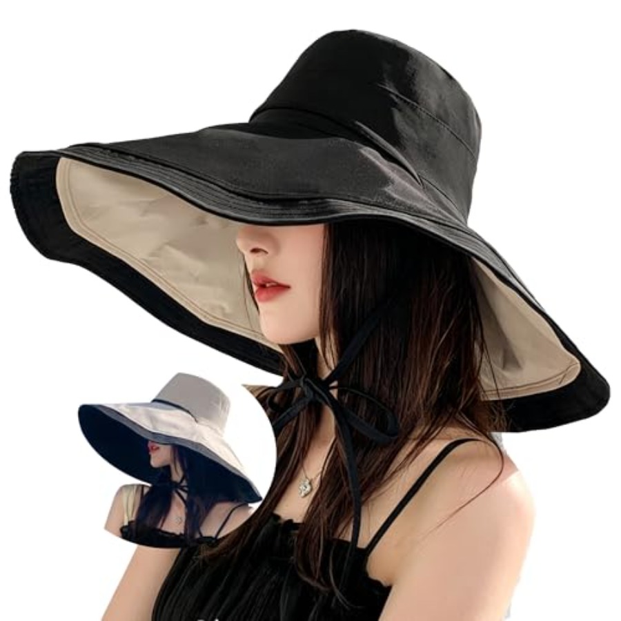 Extra Wide-Brim Sun Hats Women - مراجعة Packable Hat Nylon وسعره