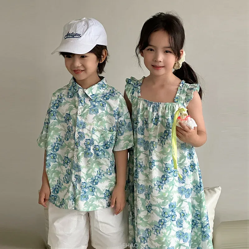 Look Boys Shirts Korean Childr - مراجعة Resort Shirt Floral وسعره