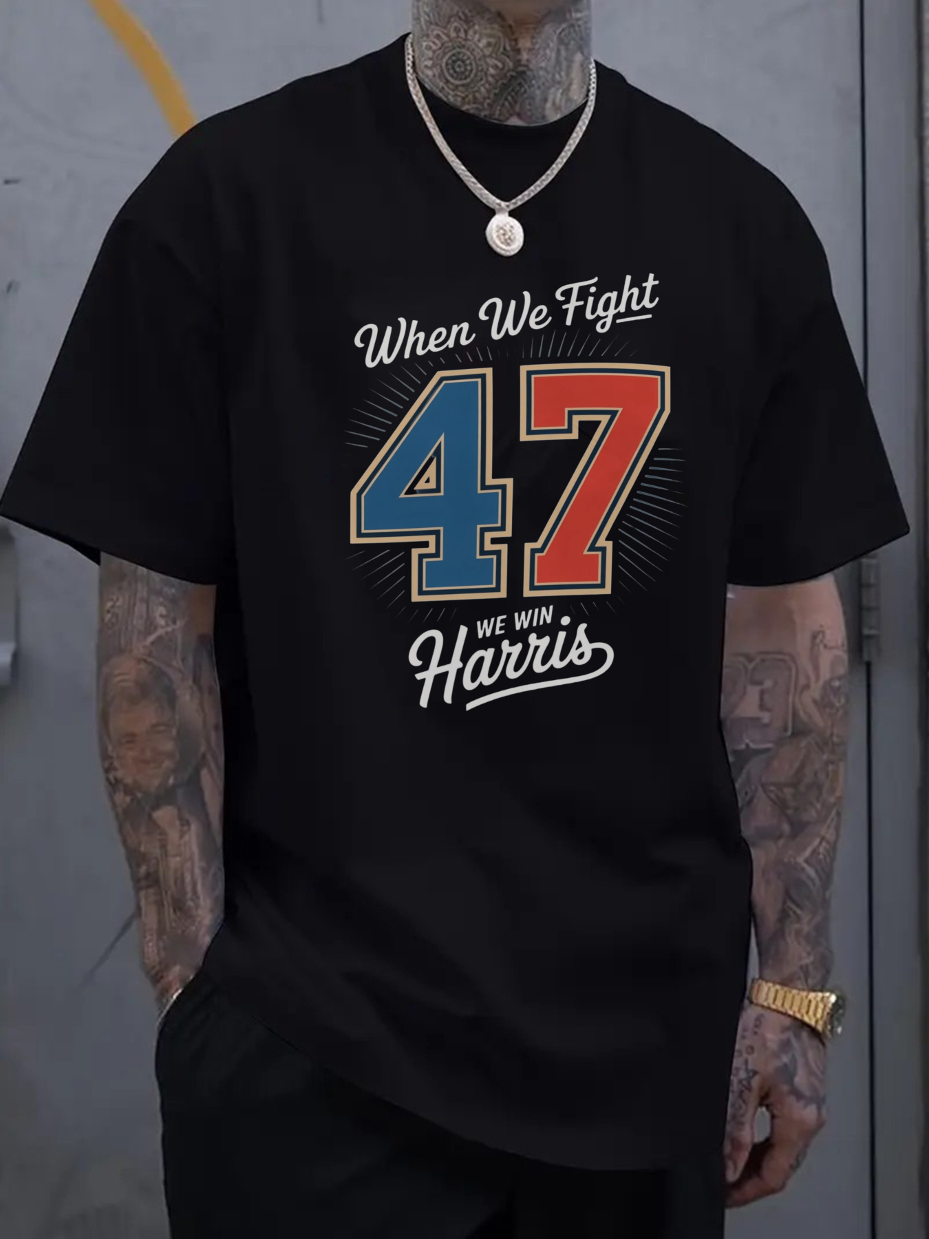 100% Cotton Men's T-shirt grap - مراجعة Tee Graphic Print وسعره