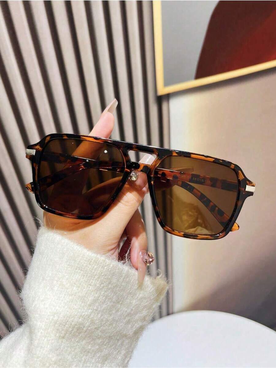 Fashion Double Bridge Aviator  - مراجعة Sunglasses Aviator Polarized وسعره
