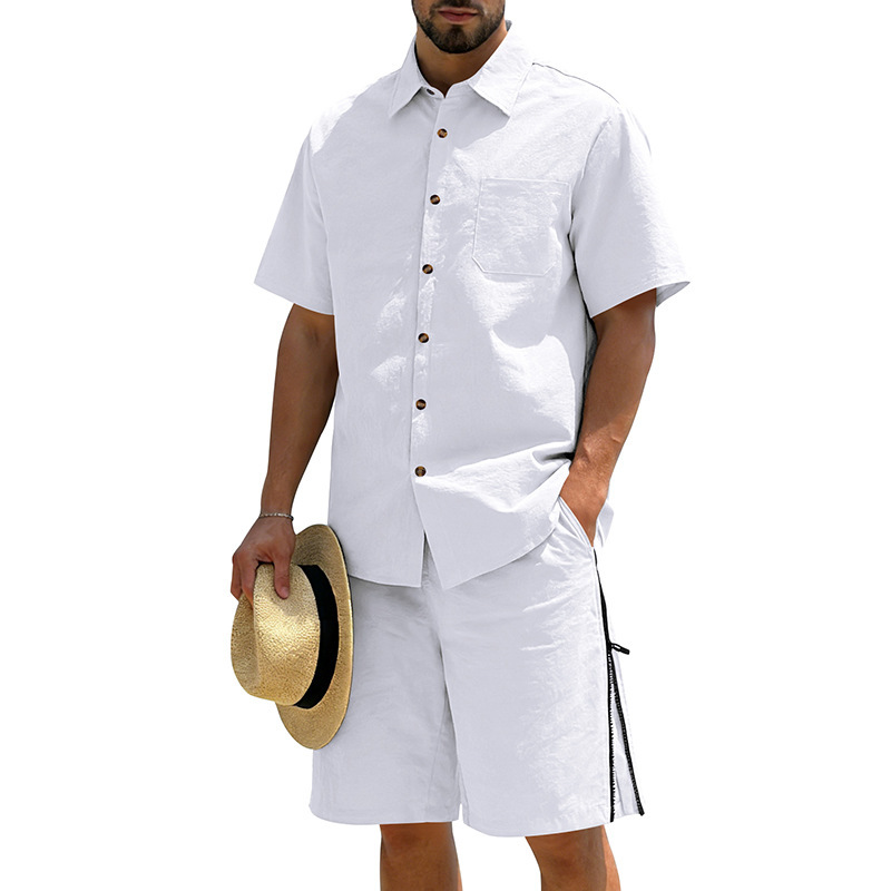 Men's Casual Cotton Linen 2 Pi - مراجعة Short Linen Drawstring وسعره