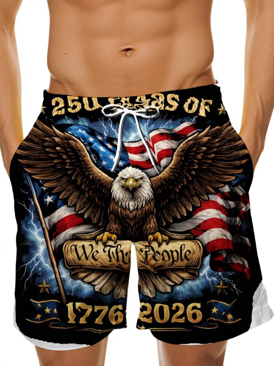 Patriotic Swim Trunks Men Beac - مراجعة Swim Trunk Quick Dry وسعره