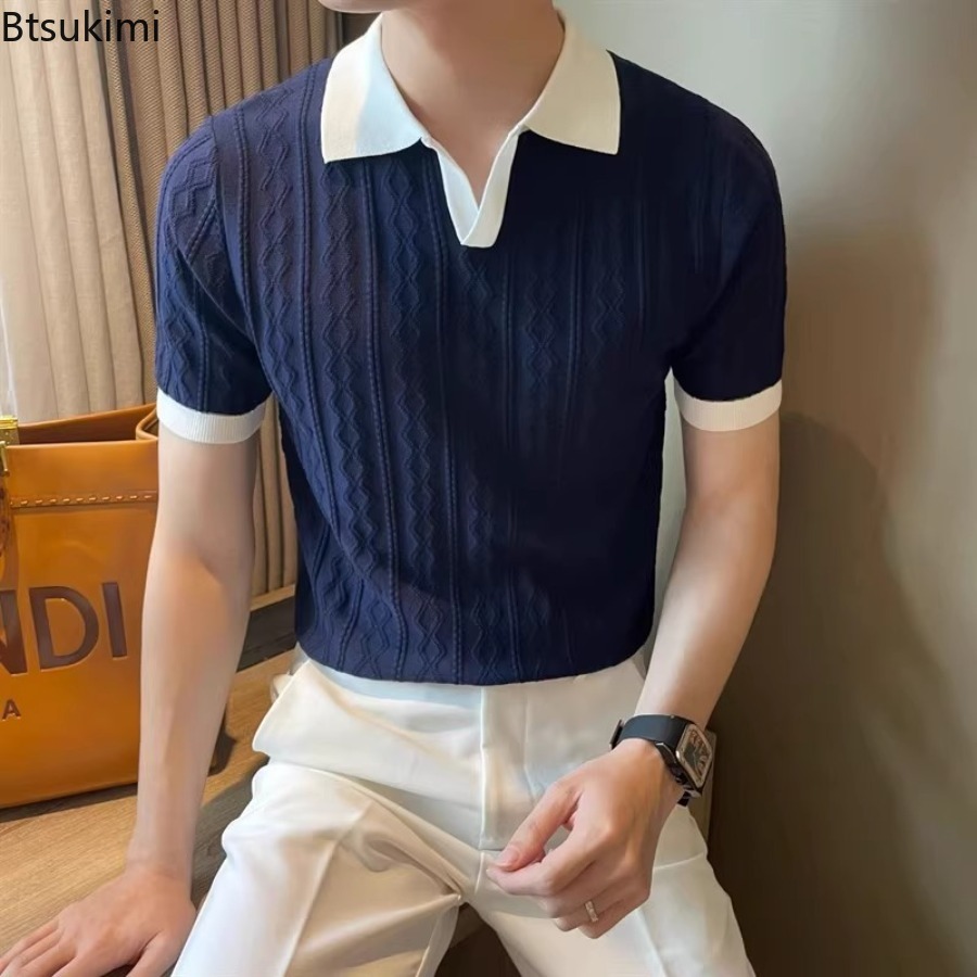 New 2026 Men's Summer Knitted  - مراجعة Polo Shirt Pique وسعره