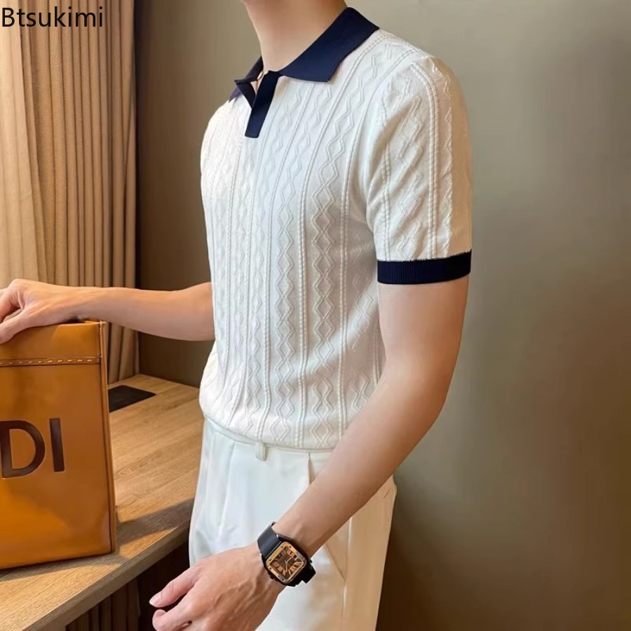 New 2026 Men's Summer Knitted  - مراجعة Polo Shirt Pique وسعره
