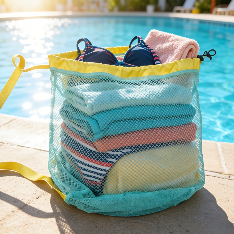 Extra Large Drawstring Mesh Cr - مراجعة Beach Towel Large وسعره